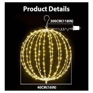 Liberecoo Hanging LED Light Sphere NIB